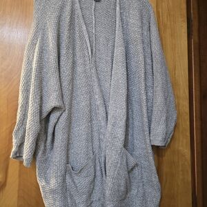 Natural Reflections Gray Open-Front Cardigan